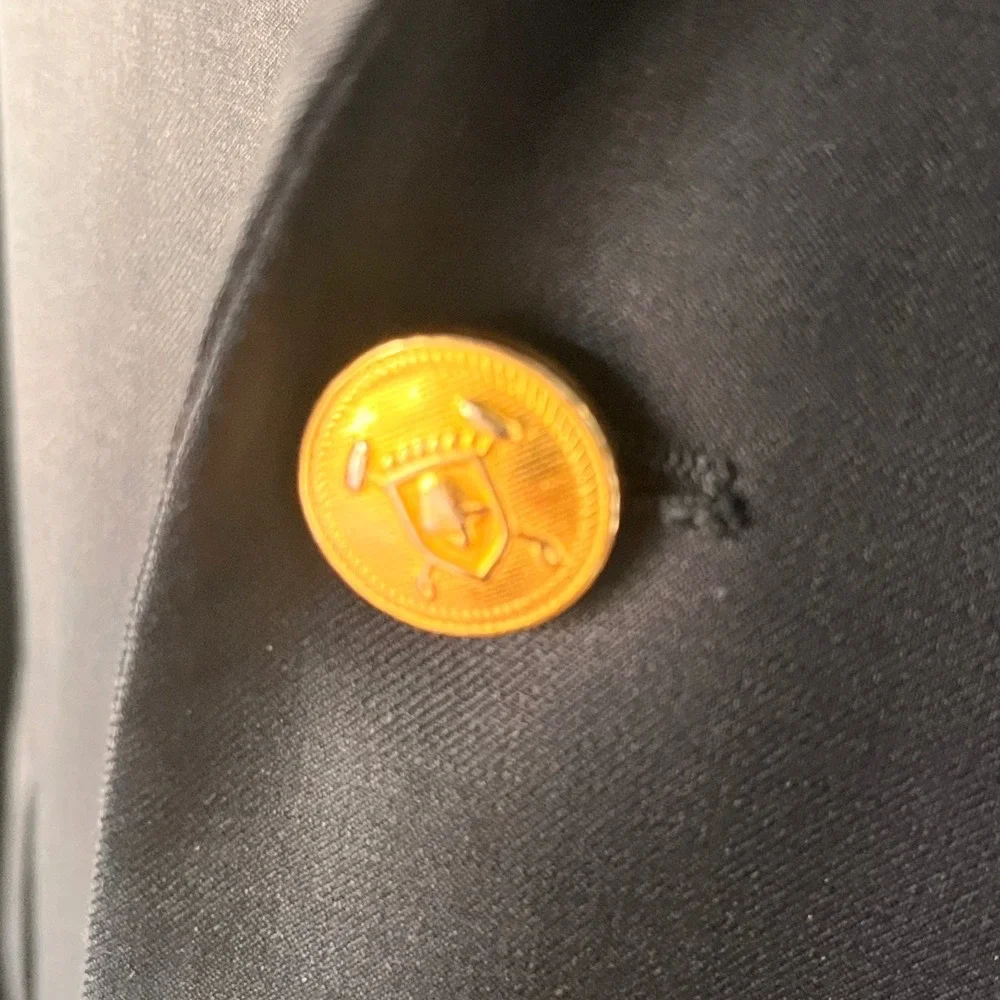 Lauren Ralph Lauren Navy Blue Classic Wool Blazer 42R gold‎ buttons